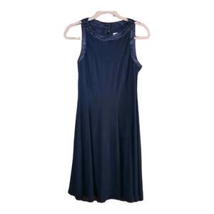 Eliza J Sleeveless Black A-line Cocktail Dress Event Party Beaded Women's 10